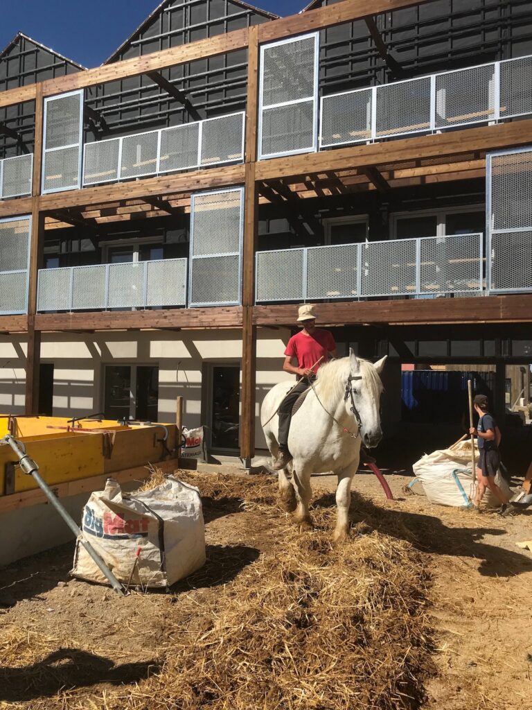 chantier bauge Guérande scop l'aronde, quartier la maison neuve 2022
